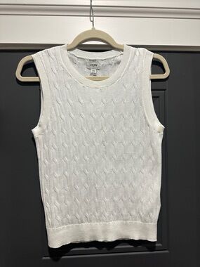 J. Crew Cable-Knit Cotton Shell Top